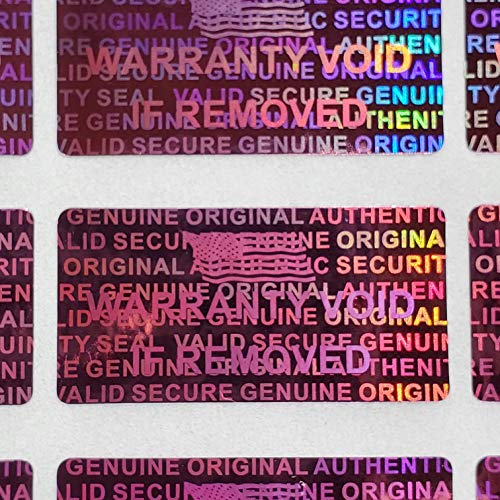 1000 Hologram Security Seal Tamper Evident Labels Stickers 15 mm x 30 mm- Dealimax Brand Color- Purple