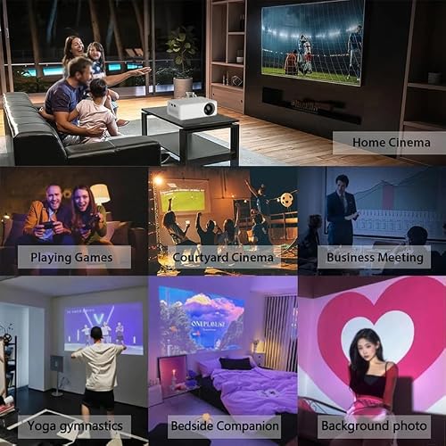 Portable Projector 1080p for Home Movie LED Theater Projectors compatible Speaker
