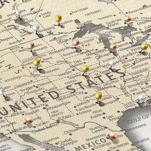 Forever Map - My Endless Adventures Push Pin World Map - 36" x 24"