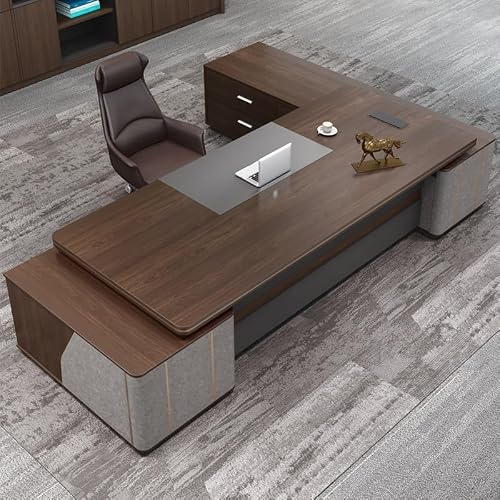 LINKIO Home Office Desks Boss Desk Office Simple Large Desk President Manager Desk Furniture Computer Table Desk