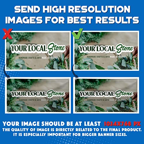 Custom Banners and Signs for Indoor Outdoor w/Any Image, Logo & Text Vinyl Banner | 5 Theme, 15 Font & 25 Background Options | Personalized Banners - 5x6