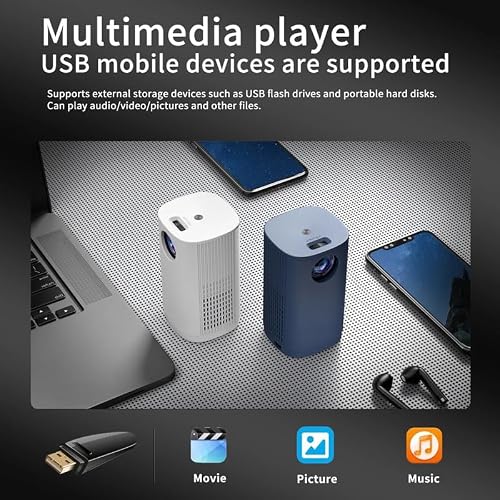 Mini Projector 1080P Movie Projectors Built-in Speaker Disppation with Remote Control for Home Theater