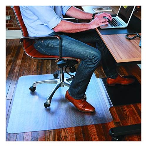 ES Robbins Sit Or Stand Mat for Carpet Or Hard Floors, 36 X 53 with Lip, Clear/Black