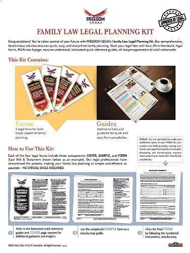 Family Legal Forms Kit – Will, Living Will, Health Proxy & POA Docs