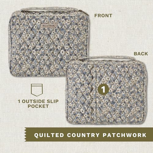 Bella Taylor Bible Cover, Quilted Bible Case, Khaki Floral