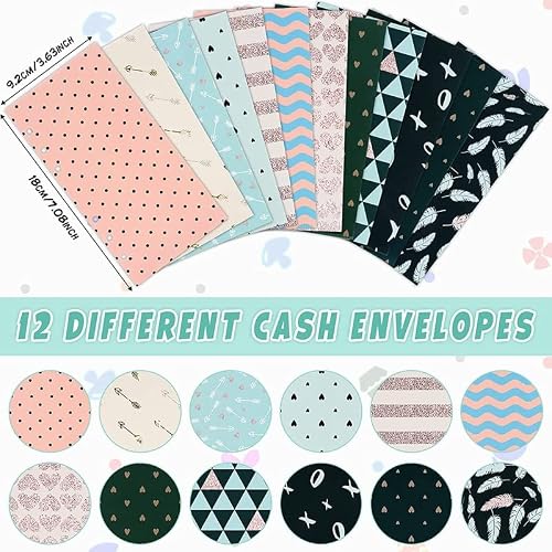 A6 Budget Binder with Cash Envelopes, PVC Notebook, for Money Budgeting Saving