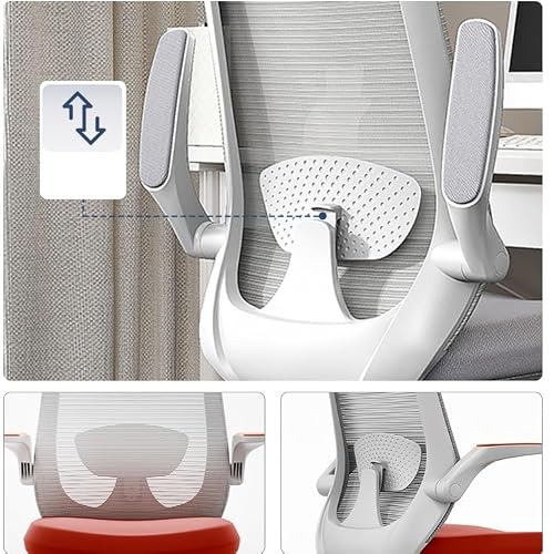 Ergonomic Office Chair Metal Sled Base High Back Mesh Desk Chair Office Chair ﻿(White)