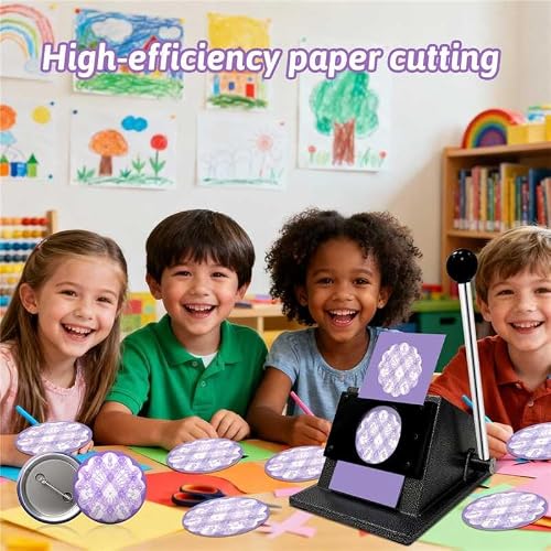 58mm Button Paper Cutter,2.28 inch Graphic Punch Die Cutter Circle Punch Cutter for DIY Button Making Scrapeboards Cardstocks Cutting