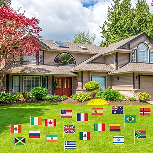 ZXvZYT 200 Countries Stick Flags Small Mini World National Country Hand Held Flag Banners,For World Cup Sports Events Grand Opening Party Festival Decorations
