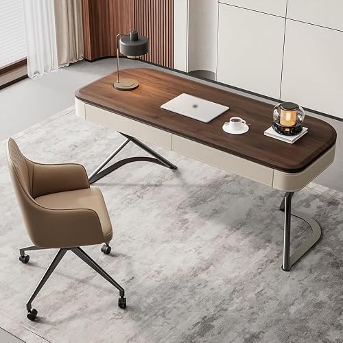 XIXSERTHIA Computer Desk Solid Wood Desk Modern Minimalist Home Living Room Study Desk Bedroom Computer Desk Study Writing Desk Office Desk Office Desks(180 * 70 * 75cm)