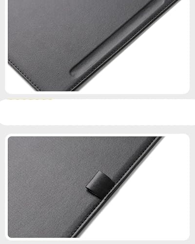HBJWOV Multifunctional Clipboard with Two-Hole Cup Holder Office Supplies A4 Leather Writing Pad Suitable for Business File