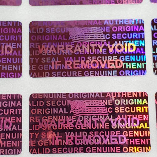 1000 Hologram Security Seal Tamper Evident Labels Stickers 15 mm x 30 mm- Dealimax Brand Color- Purple