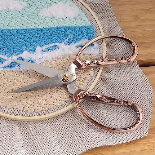 JubileeYarn Classic Chinese Small Embroidery Craft Scissors - Copper - 10 Scissors