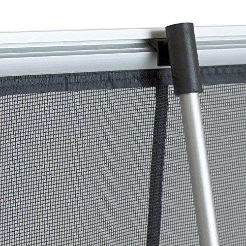 Vispronet Mesh Brochure Holder - 1.8ft x 4.6ft Portable Literature Stand with 4 Pockets & Carrying Bag, Collapsible Literature Rack For Businesses, Standing Brochure Holder, Vendor Booth Supplies