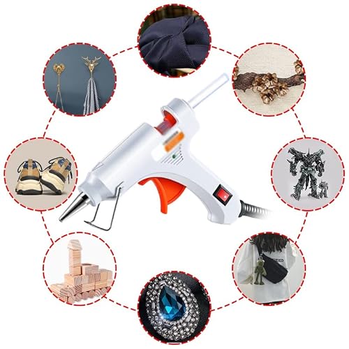 TEOYETTSF 40W Hot Melt Glue Gun with Switch for 7mm Stick Mini Indusrial Adhesive Electric Heat Temperature Repair Tool