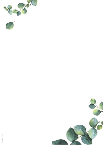 SIGEL DP626 Motif Paper - Eucalyptus - Green - 90 GSM - A4-100 Sheets