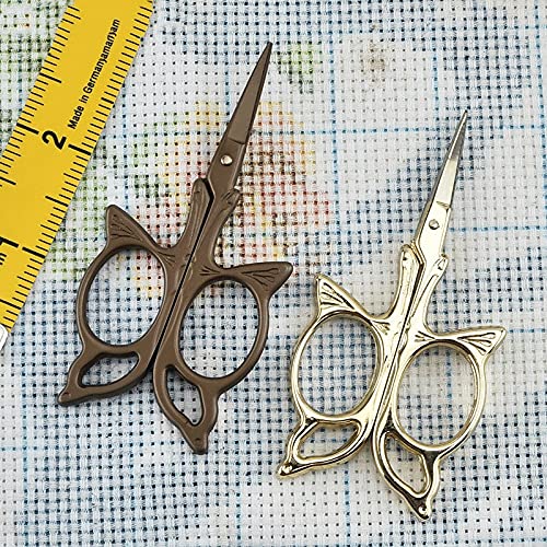 DSWMY Craft Scissors, Craft Scissors Shape Sewing Supplies Cross Stitch Yarn Fabric