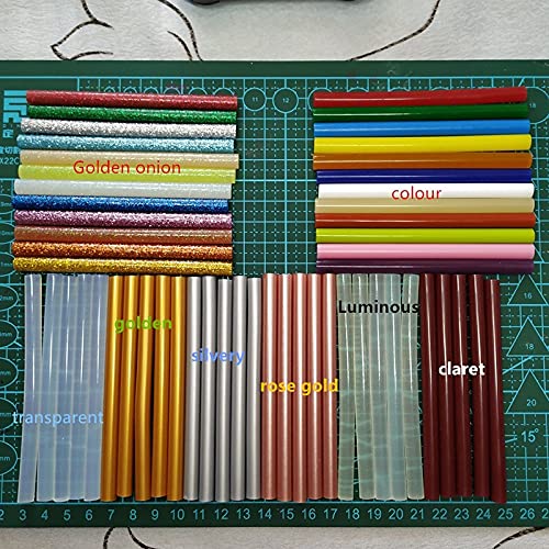 ZTBH Hot Melt Glue Sticks 200mm Hot Melt Glue Stick, Retro Lacquer Wax Seal Tools, Viscosity Adhesive 7/11mm*25 PCS Melt Glue Stick (Diameter : 7mm, Length : Silvery 200mm)