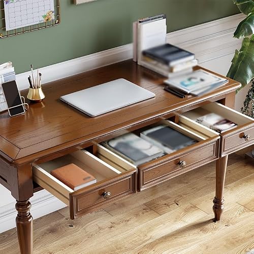 LINKIO Home Office Desks Countryside Solid Wood Desk Bedroom Computer Desk Simple Desk Study Dressing Table Computer Table Desk
