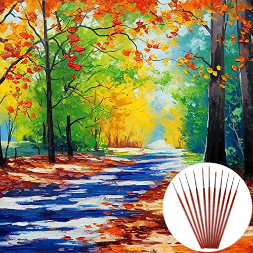 ERoomQ 11 Detail Paint Brush Pointed Miniature Brush for Acrylic Watercolor Oil Drawing Kit