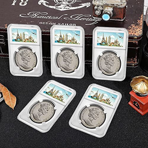 80Pack Coin Snaps Slab Display Holder Storage 38mm for Morgan,Peace,IKE Silver Dollar