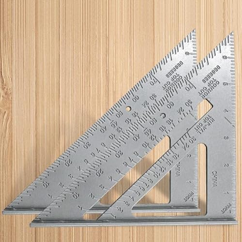 Angle Protractor,7inch Triangle Ruler 90 Degree Square Ruler Woodworking Measurement Tool Carpenter Square Tool