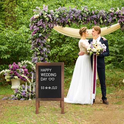 AIWFL 36x20 Inch Double Sided Display Felt Letter Board with Letters Number
