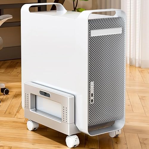 PC Stand,Computer Holder Stand Cart with Rolling Caster Wheels,Mobile PC Tower Applies to Office Study Bedroom,Can Bear 15kg(Color1)
