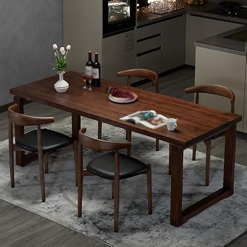 XIXSERTHIA Computer Desk Solid Wood Dining Table Office Desk Negotiation Table Pure Wood Computer Table Desktop Home Simple Modern Study Desk Office Desk Office Desks(120 * 60 * 75cm)