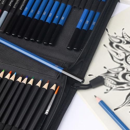 SIDUFHAOPKLL 72-piece Sketch Drawing Pencil Set For Professional Students Hand-painted Art Colored Pencils
