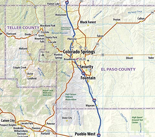 Colorado Laminated Wall Map (60” Wide x 40” high)