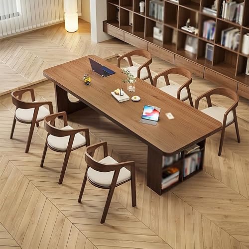 BGGJJ Computer Desk 180cm Solid Wood Long Strip, Modern Study Room Furniture, Suitable for Company and Family Desk with Drawers(200cm)
