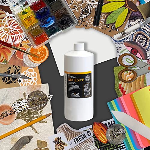 Lineco Neutral pH Adhesive, All-Purpose Glue, 1 Quart, White, 1 Pack