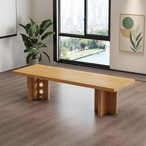LINKIO Home Office Desks Solid Wood Large Conference Table Long Table Simple Desk Workbench Training Long Table Computer Table Desk(200cm)