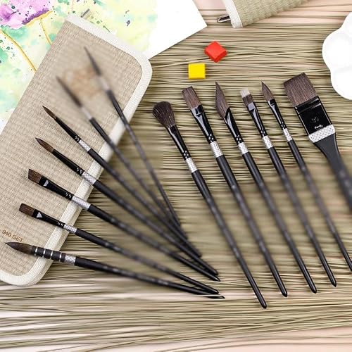 UYCVT Watercolor Brushes Hair Square Brush Stationery Art Supplies-E-As Shown