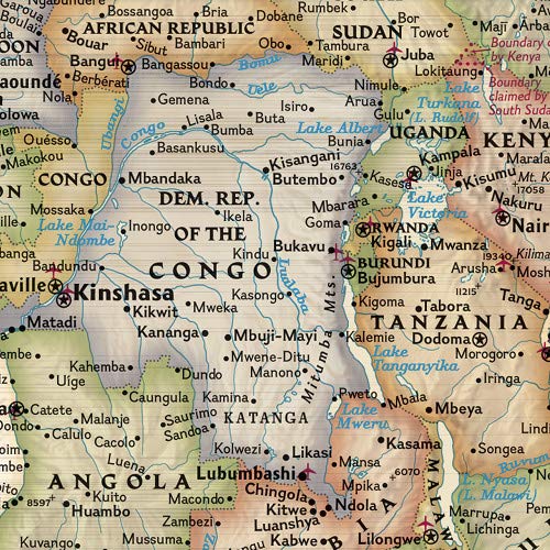 National Geographic World Executive Wall Map - Antique Style - 73 x 48 inches - Extra Large - Art Quality Print