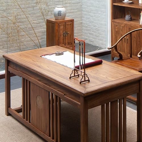 XIXSERTHIA Computer Desk Chinese Style Wooden Desk Office Desk Modern Chinese Style Zen Study Office Desk Office Desks