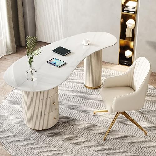 XIXSERTHIA Computer Desk Bright Desk Computer Integrated Desk Modern Simple Home Small Apartment Solid Wood Writing Desk Office Desk Office Desks(160 * 60 * 75cm)