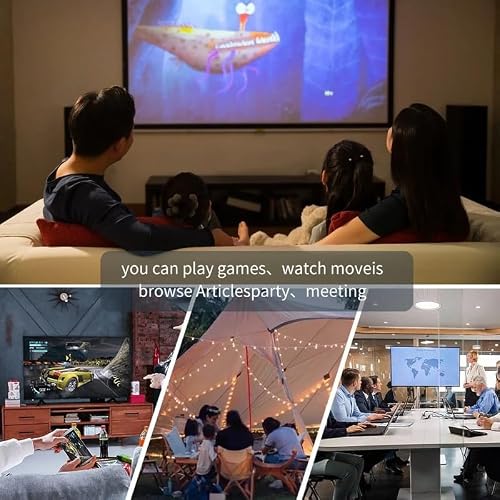 Projector Mini Portable LED 800*480P Resolution Projectors Support Video for Home Outdoor Cinema Movie LCD