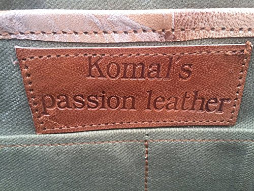 18 Inch Leather Briefcase for Men & Women, Laptop Office Computer Bag