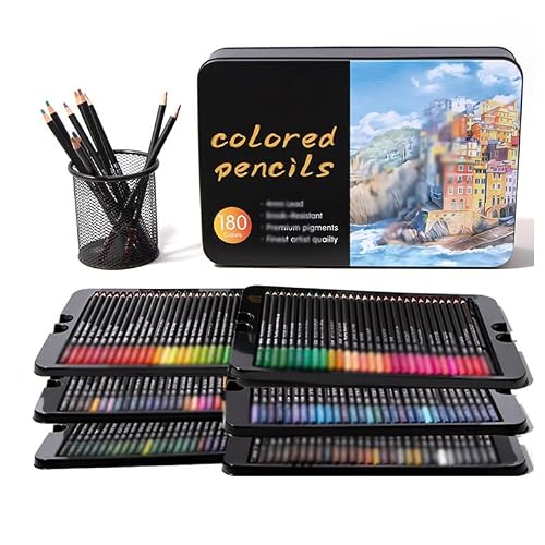ZYQHMY 180 Color Oily Colored Pencil Iron Box Set, Art Painting And Drawing Supplies, Graffiti Pencils