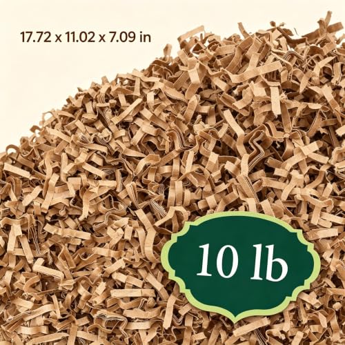 Confetti Cut Kraft Paper Shred Filler, Moving, Gift Wrapping