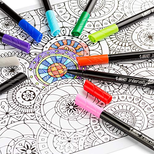BIC Intensity Fineliner Marker Pen Set, Fine Point, 0.4 mm, 20-Count Pack