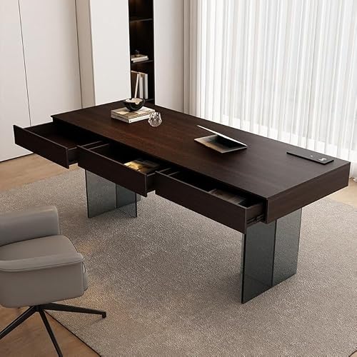 LINKIO Home Office Desks Minimalist Sofa Solid Wood Desk Home Office Modern Desk Computer Table Desk(180x70x75cm)