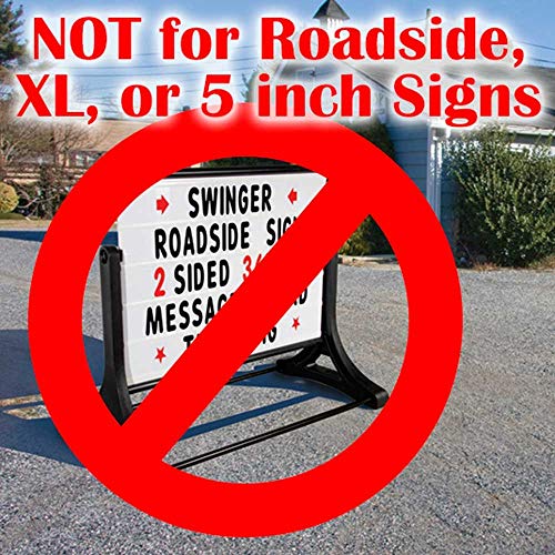 KitAbility Additional Letters for White Message Board Sidewalk Signs with 4 Inch Tracks, Date and Month Abbreviations, Fluorescent Pink on White Background