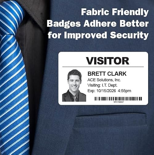 Threshold 4-Inch Visitor Badges on a Roll | (Purple)