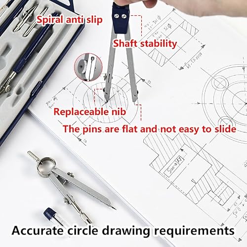 Alloy Compass Multifunctional Stationery Set