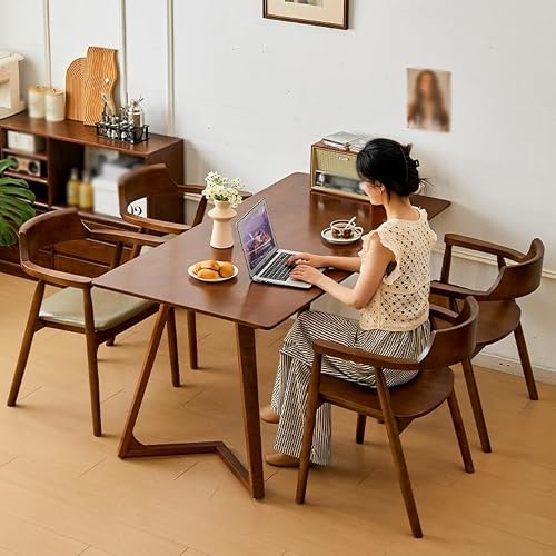 LINKIO Home Office Desks Long Table Solid Wood Modern Home Living Room Work Study Room Tea Table Office Computer Table Desk(140cm)