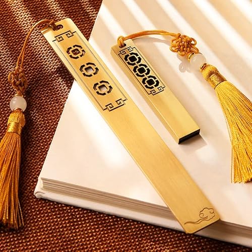 YMGSCC 2 Sets of Custom Engraved Window Pane Hollow Metal Bookmark Gift Box Students Business