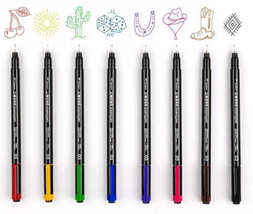 Tombow Fudenosuke Journal Writing Kit: 160 Page Dot Grid Linen Cover Journal, Fudenosuke Colors Brush Pen 10 Pack, Mono Drawing Pen Color 8 Pack, Mono Drawing Pen Black 6 Pack (Progressive Tip Sizes), Mono Air Correction Tape